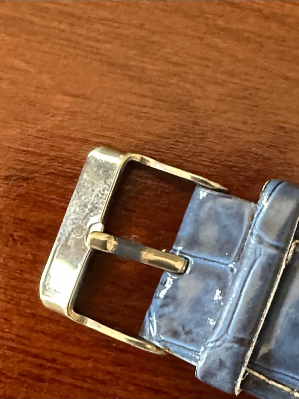 NWOT Brighton Women’s Blue Leather croc Dress Watch with Crystal Accents - Picture 5 of 6